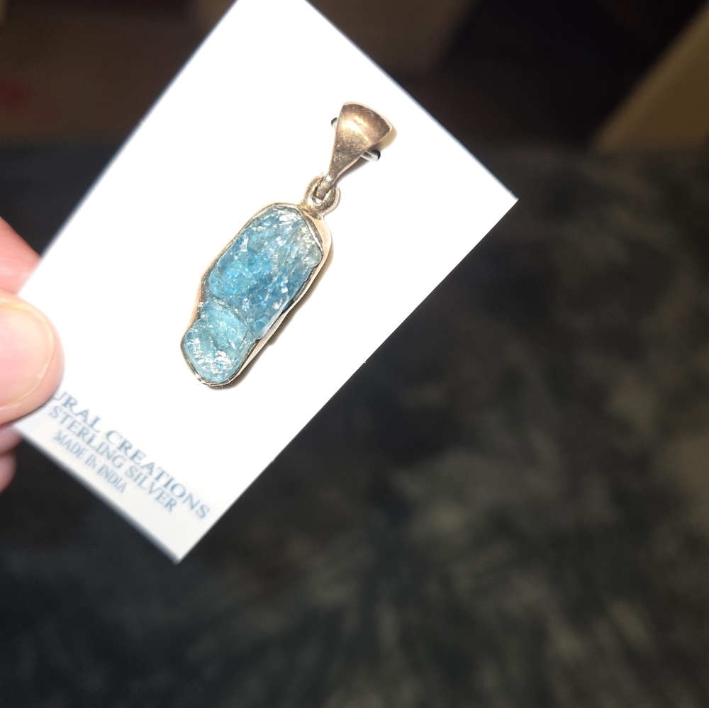 Blue Apatite Pendant